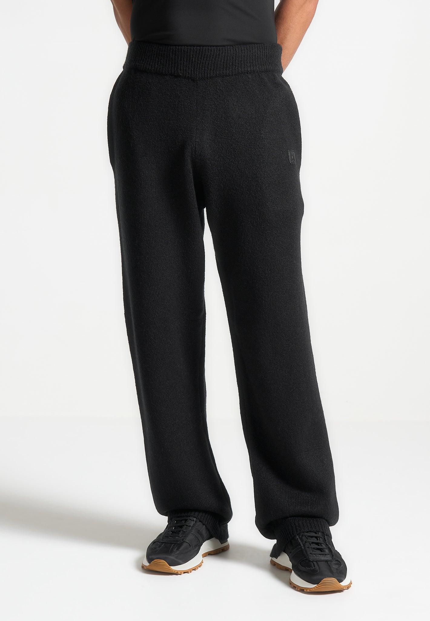Signature Mohair-Blend Joggers - Black Male Product Image
