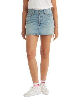 Women's Levi's® A-Line Button Front Mini Skirt, Size: 31(US 12)Medium, Purple Perfect Cord Product Image