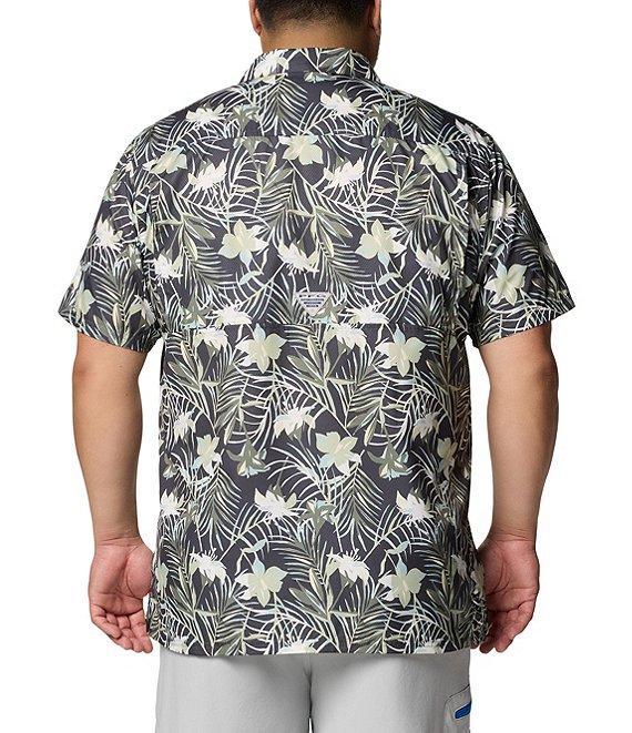 Columbia PFG Big & Tall Super Slack Tide Field Print Short Sleeve Woven Shirt Product Image