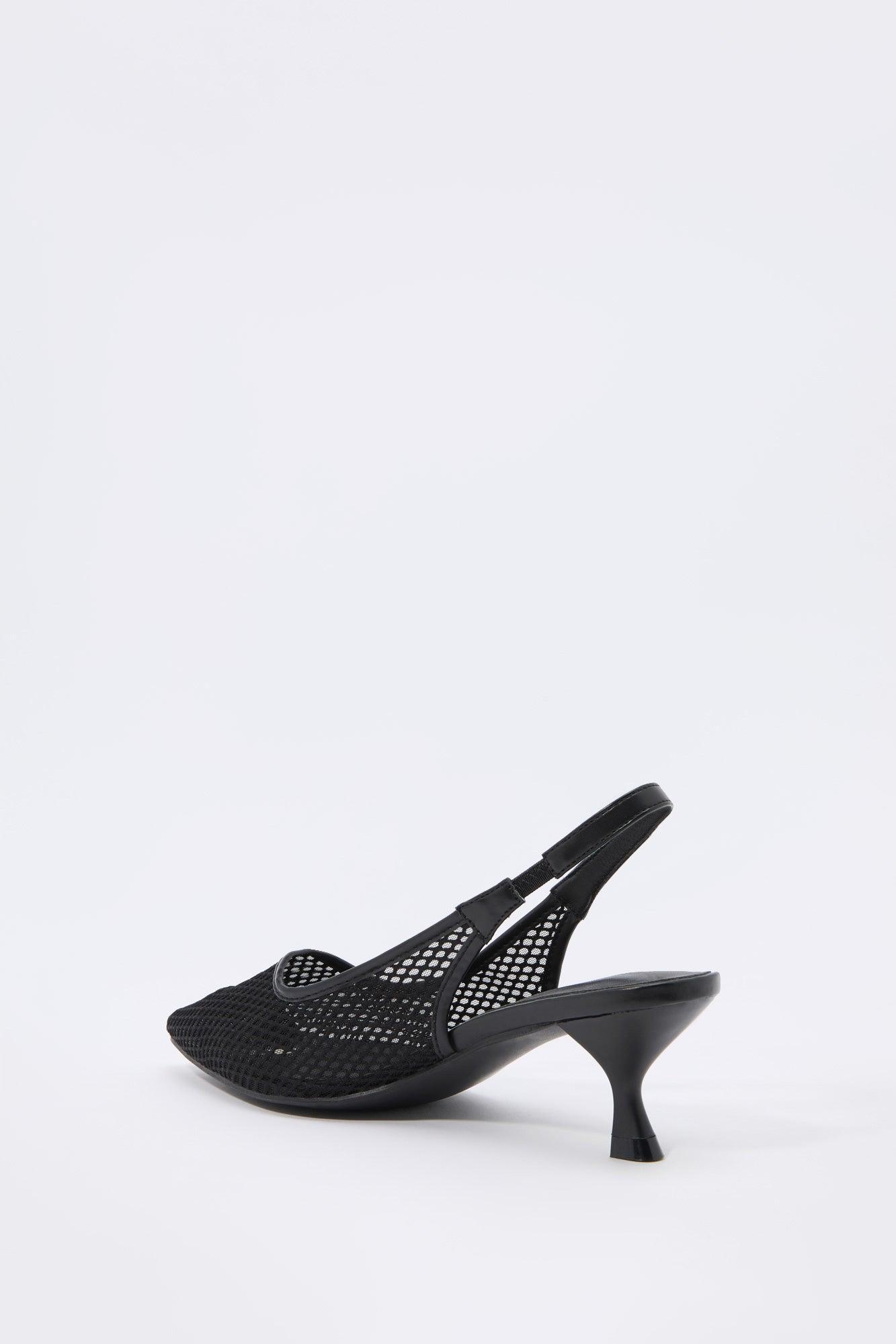 Mesh Slingback Kitten Heel Female Product Image
