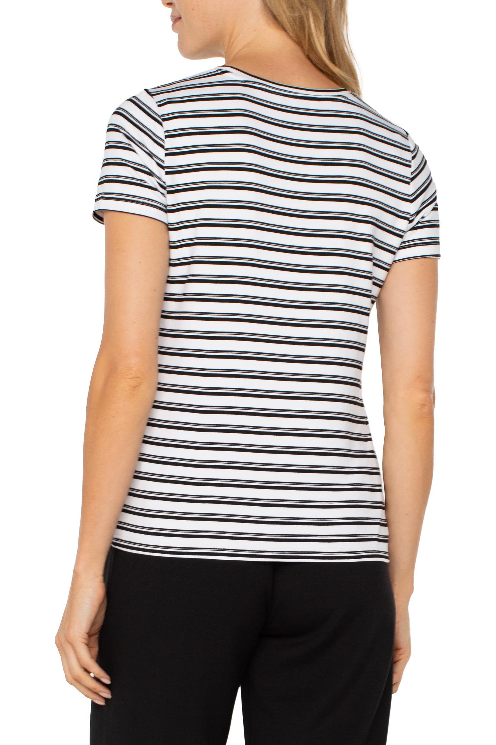 Short Sleeve Crew Neck Classic Knit Tee Product Image