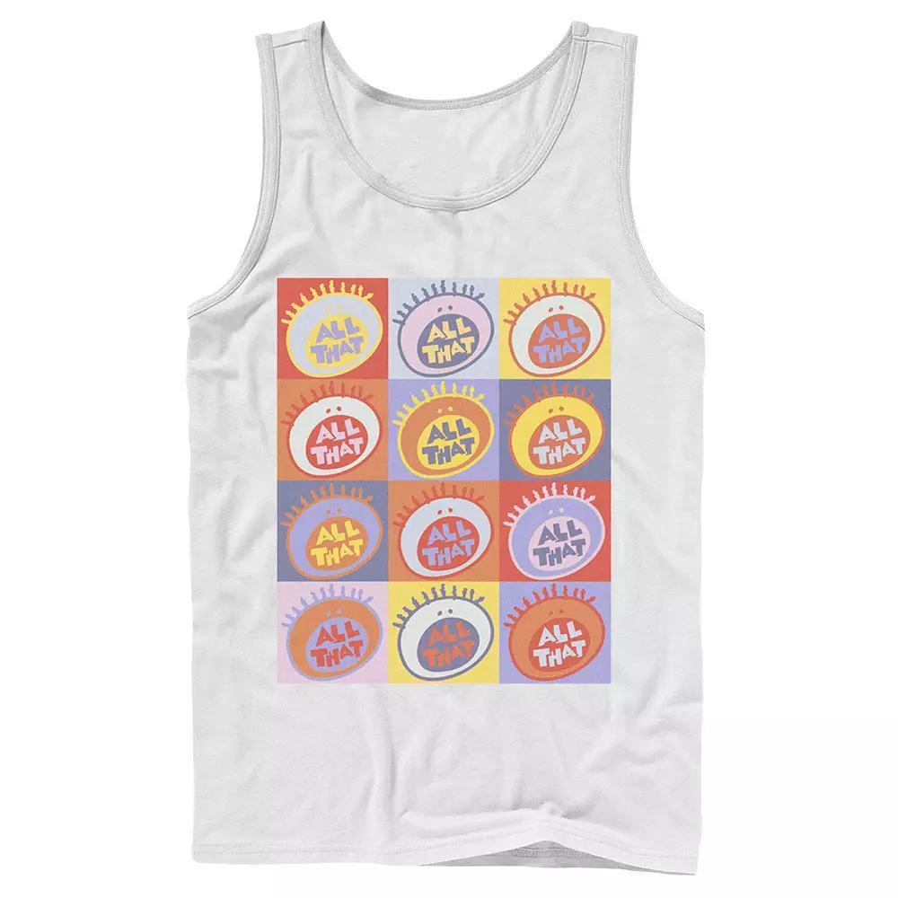 Men's Nickelodeon All That Classic Vintage Logo Panels Graphic Tank Top, Size: Large, White Product Image