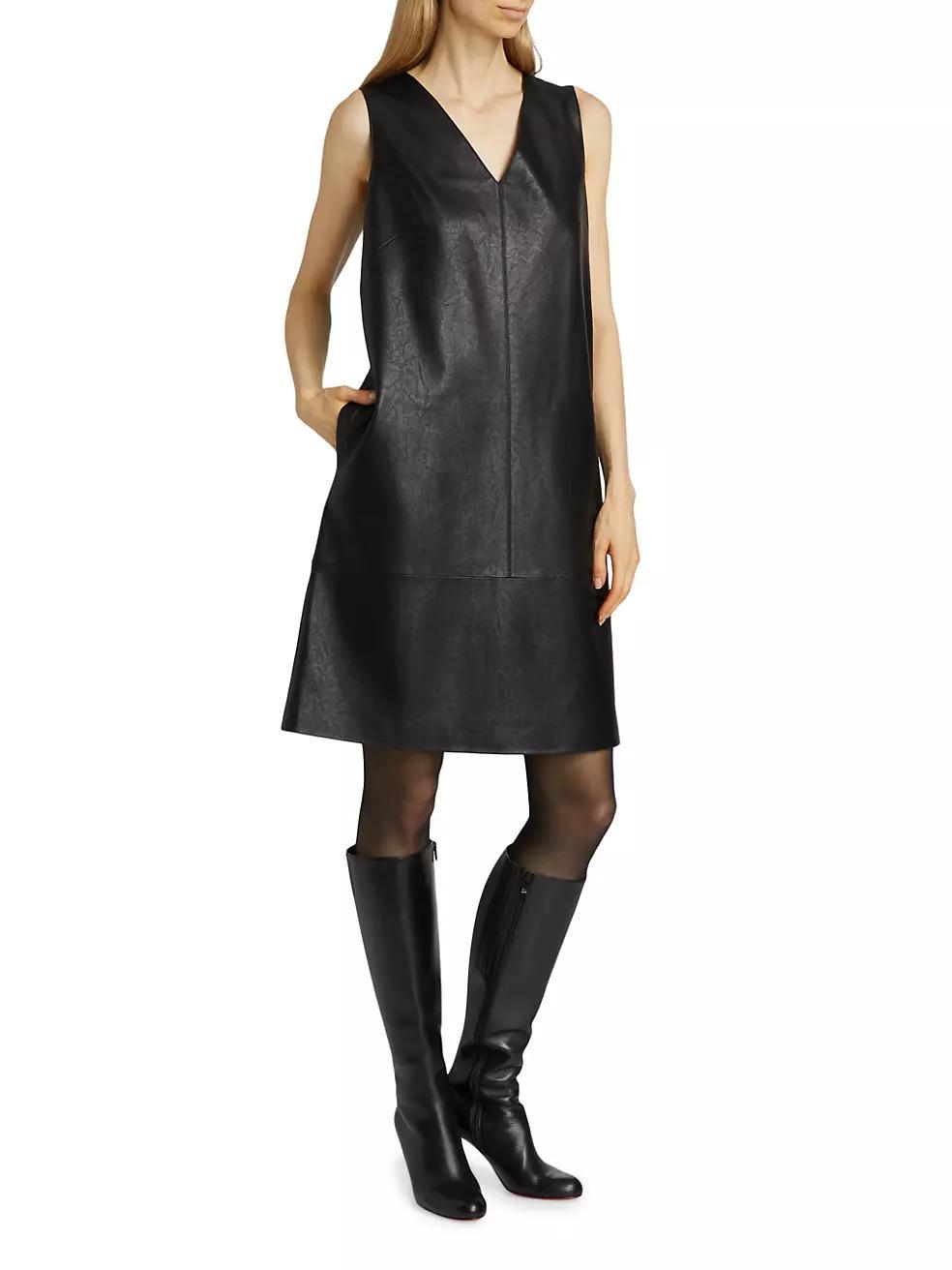 Graylen Faux Leather Shift Dress Product Image
