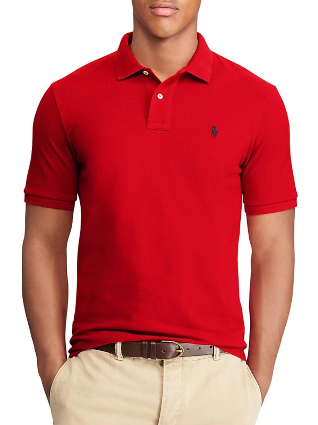 STONE ISLAND Short Sleeve Slim Polo In Blue Product Image