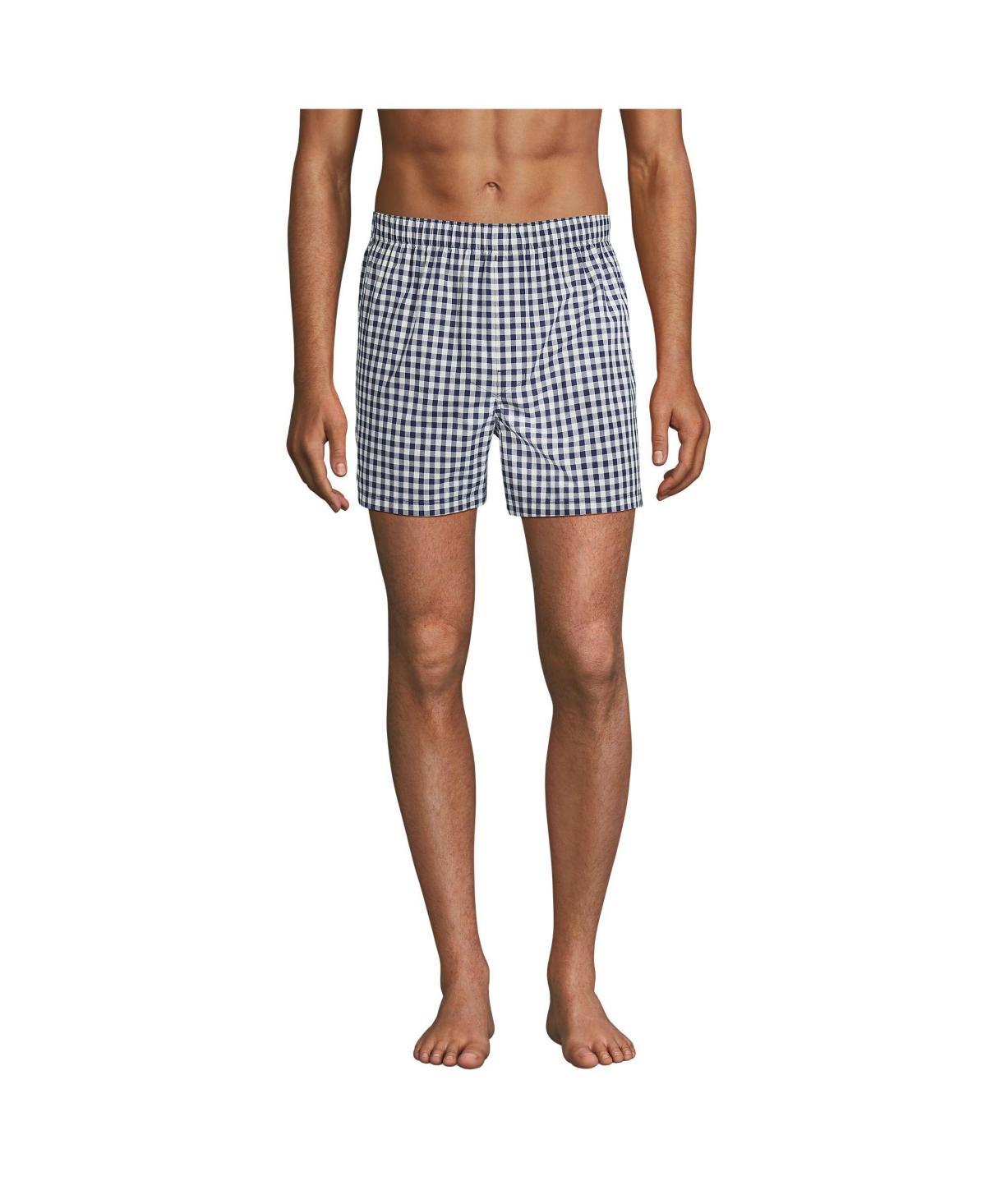 Men's Lands' End 3-Pack Essential Boxers, Size: Large, White Product Image