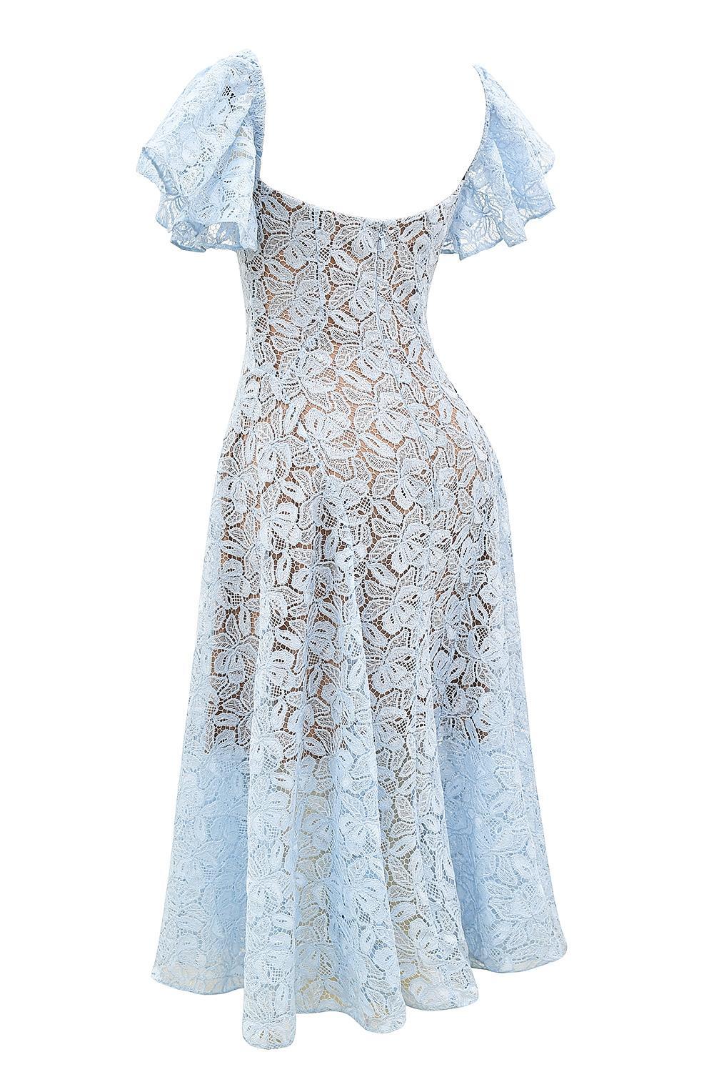 Austen Bluebell Floral Lace Midi Dress Product Image