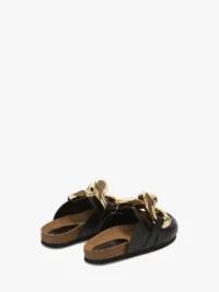 CHAIN LOAFER LEATHER MULES in black | JW Anderson US  Product Image