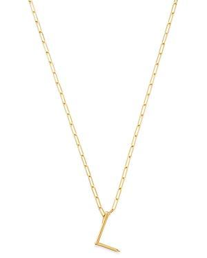 Zoe Lev 14K Yellow Gold Large Nail Initial Necklace, 18 Product Image