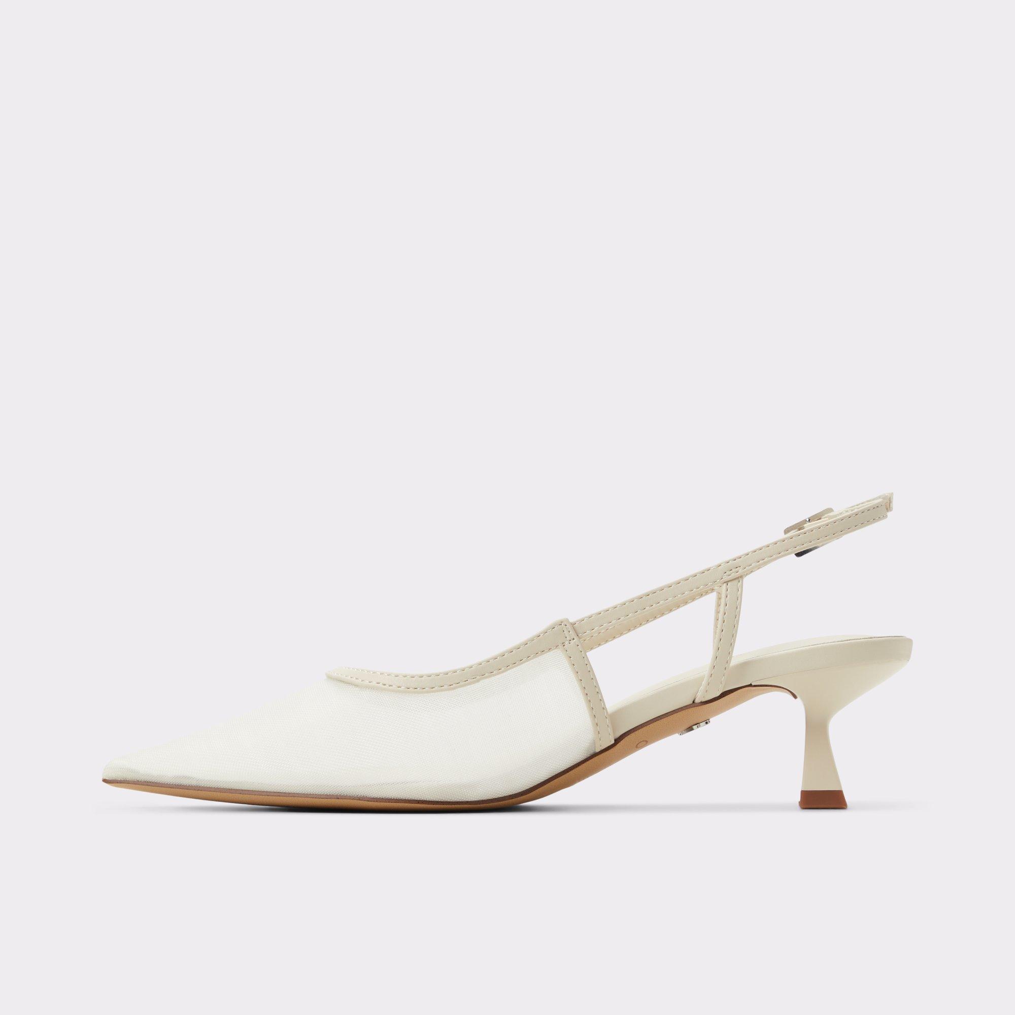 ALDO Maxina - Women's Kitten Heel - White, Size 8.5 Product Image