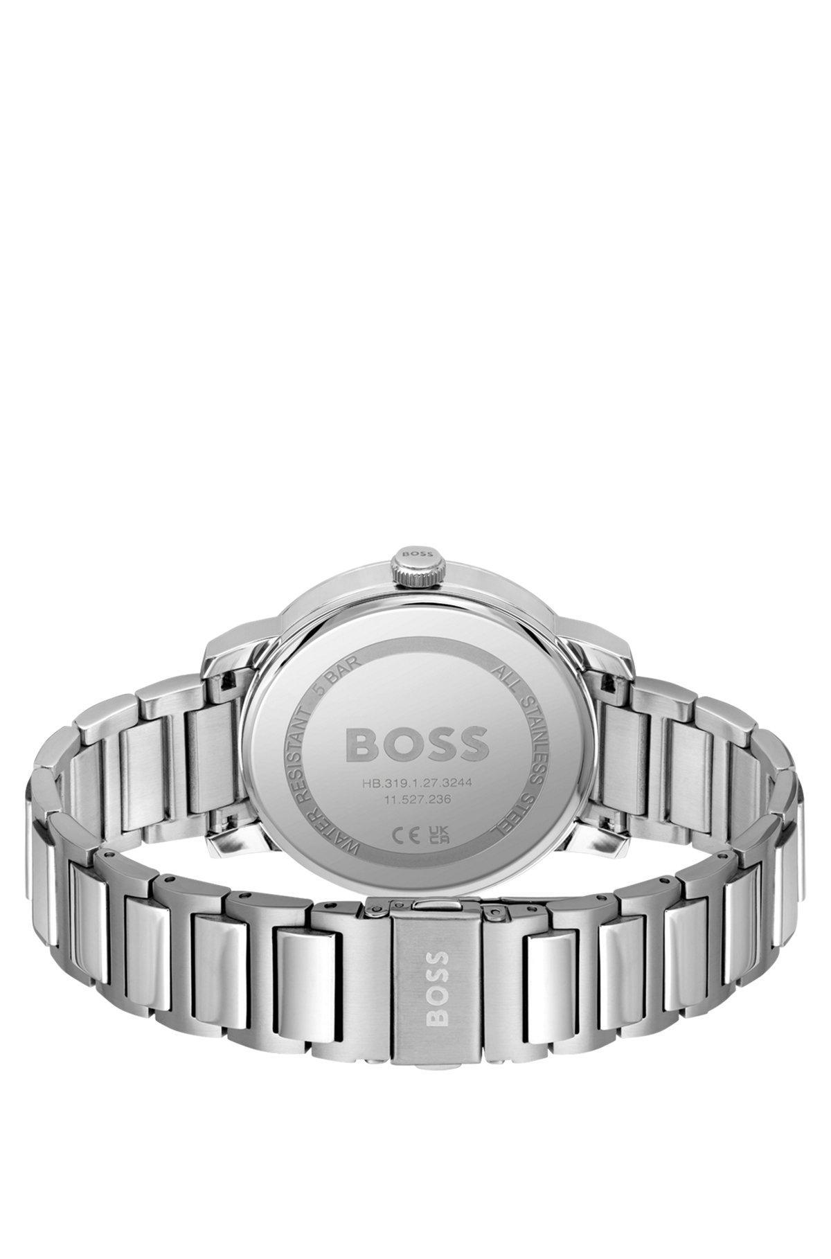 BOSS - H-link-bracelet watch with brushed orange dial Product Image