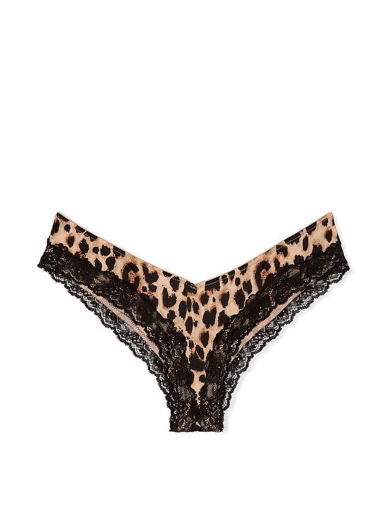 Lace-Trim High-Leg Cheeky Panty Product Image