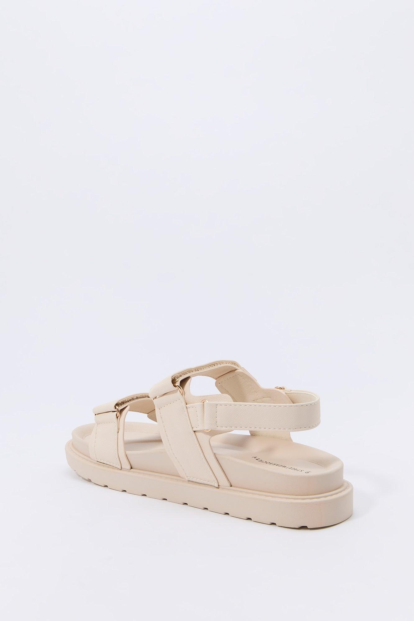 Faux Leather Velcro Strap Sandal Female Product Image