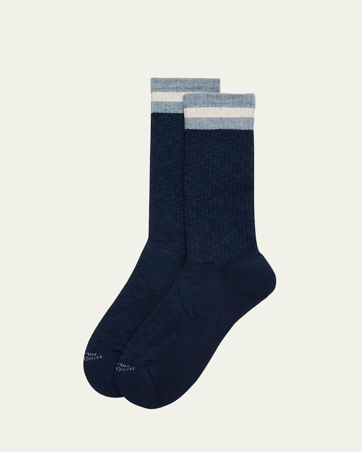 Men's Preppy Stripe Mid-Calf Socks Product Image