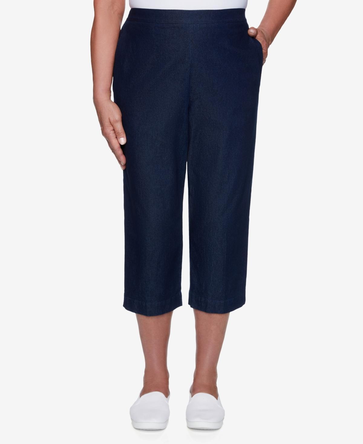 Women's Alfred Dunner Denim Capri Pants, Size: 14, White Product Image