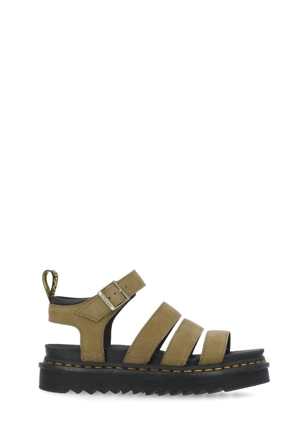 DR. MARTENS' Dr. Martens Blaire Nabuk Strap Sandals In Green Product Image