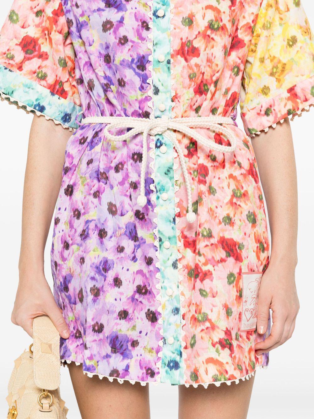 floral-print shirt dress Product Image