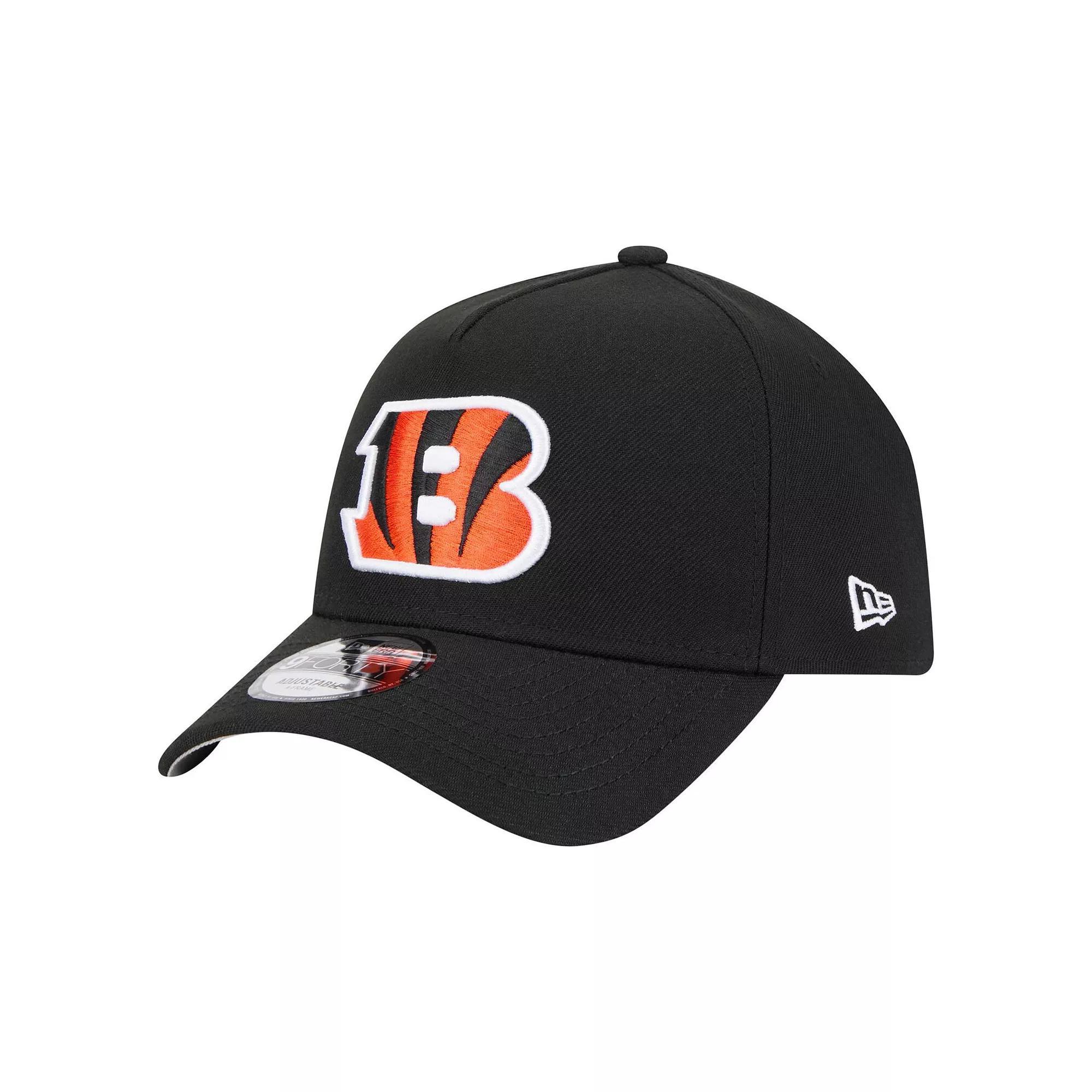 Men's New Era  Black Cincinnati Bengals  A-Frame 9FORTY Adjustable Hat Product Image