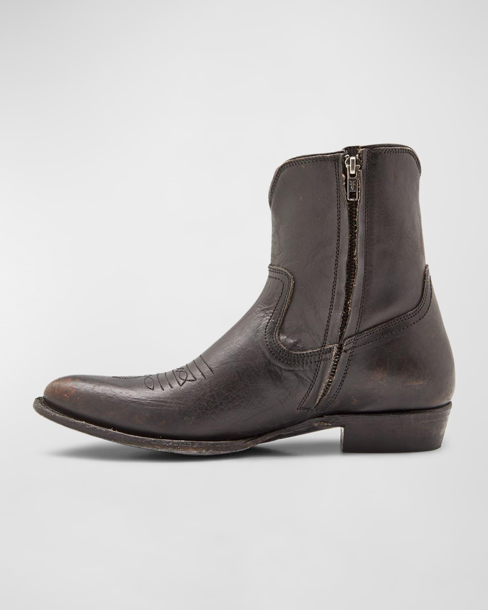 Men's Austin Side-Zip Leather Boots Product Image