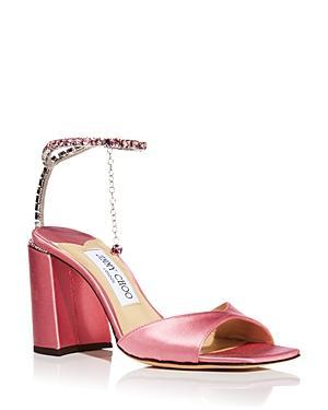 Jimmy Choo Womens Saeda 85 Embellished Ankle Strap High Heel Sandals Product Image