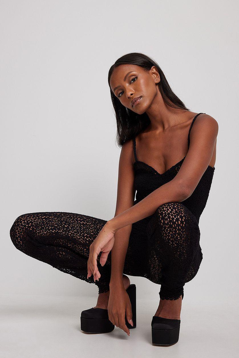 Heart Neckline Lace Catsuit Product Image