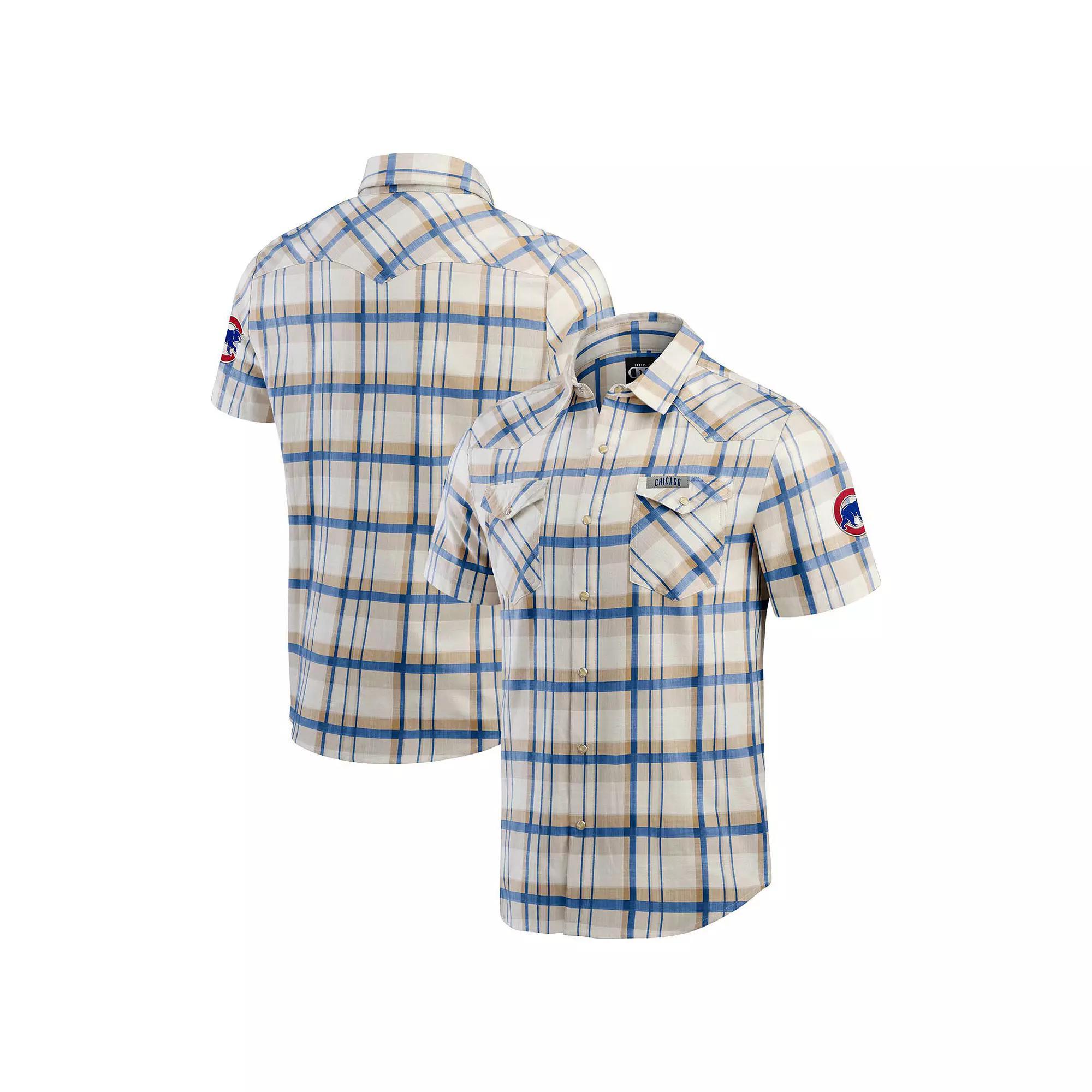 Men's Darius Rucker Collection by Fanatics Navy Seattle Mariners Plaid Full-Snap Shirt, Size: 3XL, Blue Product Image