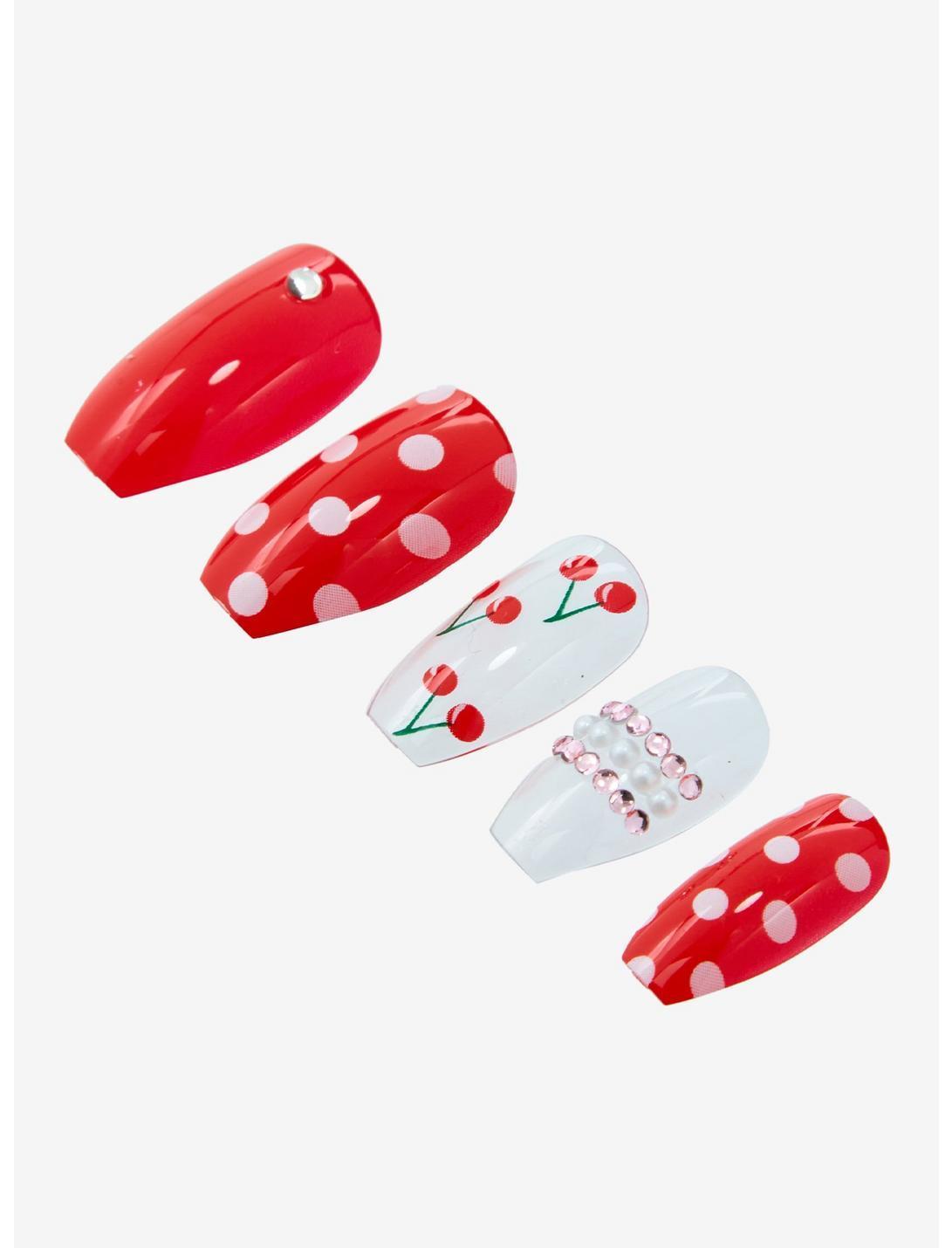 Blackheart Cherry Polka Dot Press-On Nail Set Product Image