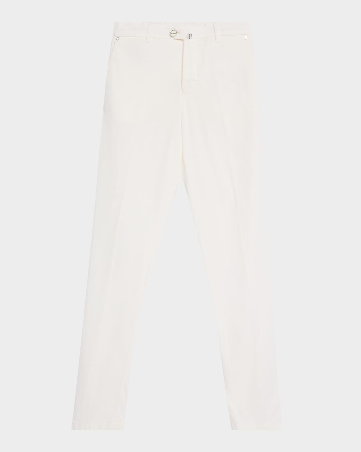 Men's Stretch Waistband Flat-Front Trousers Product Image