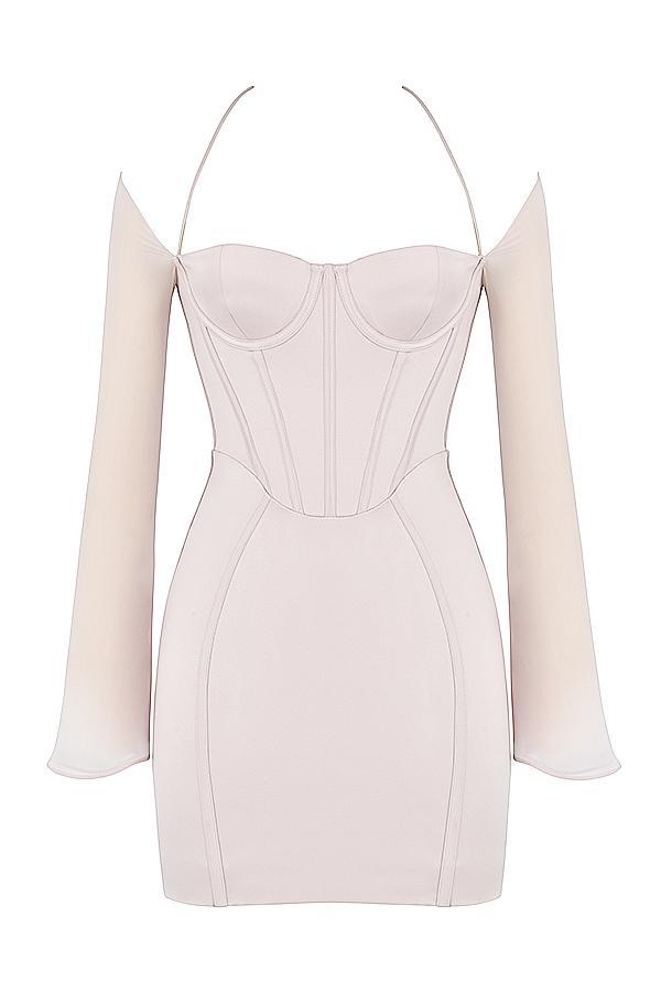 Isra  crystal satin corset mini dress Product Image