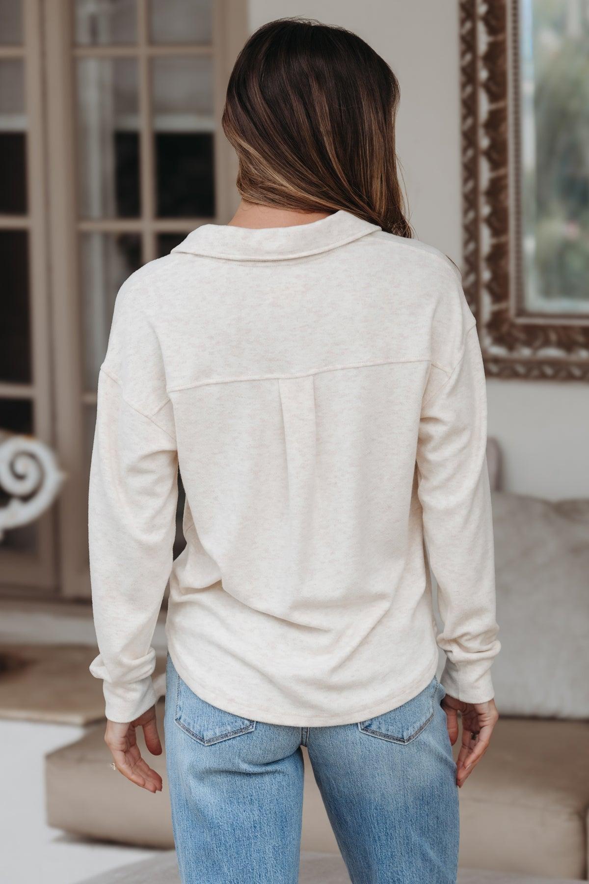 Thread And Supply Pink Oatmeal Taylor Top - FINAL SALE Product Image