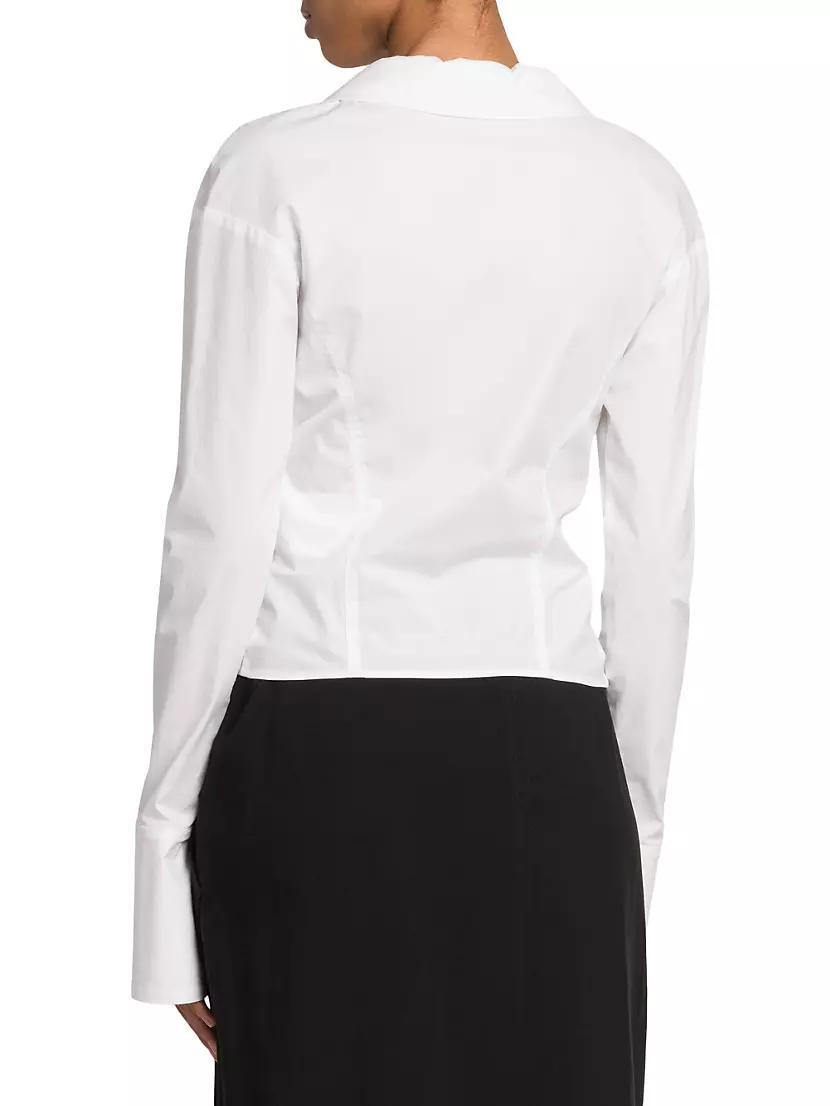 Ruched Cotton Shirt Product Image