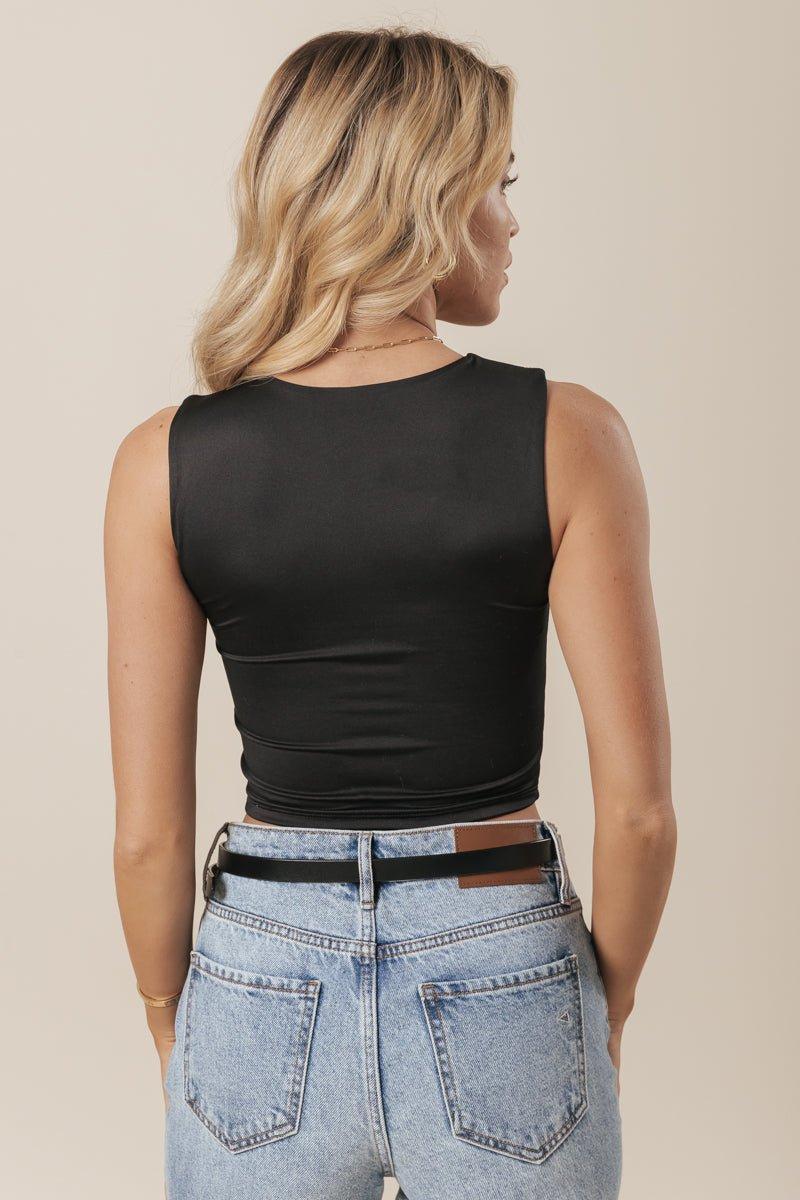 Round Neck Cropped Tank Top - FINAL SALE Female Product Image