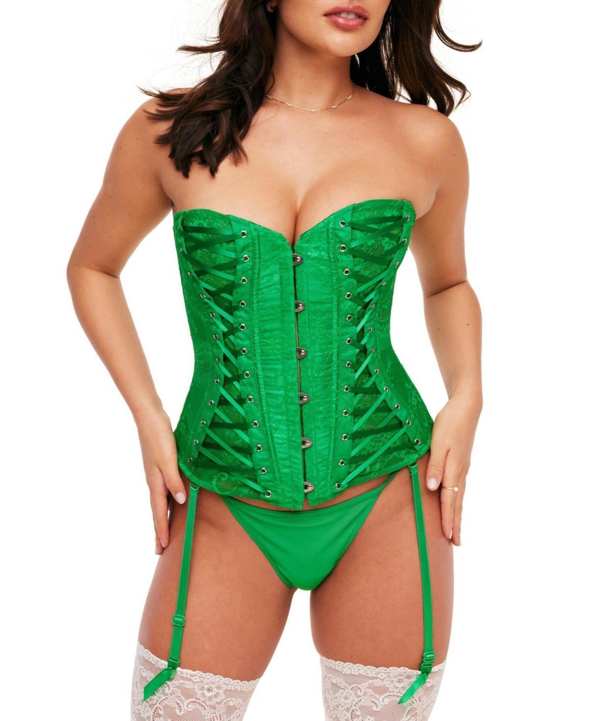 Adore Me Nikita Womens Unlined Boned Corset & G-string Set Product Image
