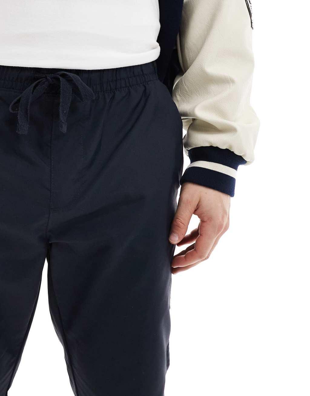 French Connection utility tech cuffed pants in navy Product Image