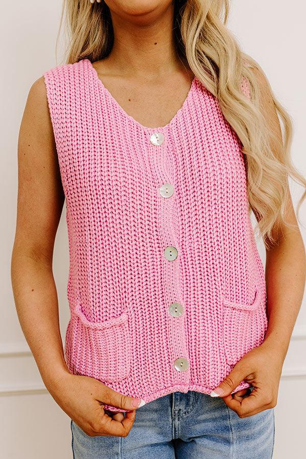 Charmed Feeling Knit Vest Top Product Image