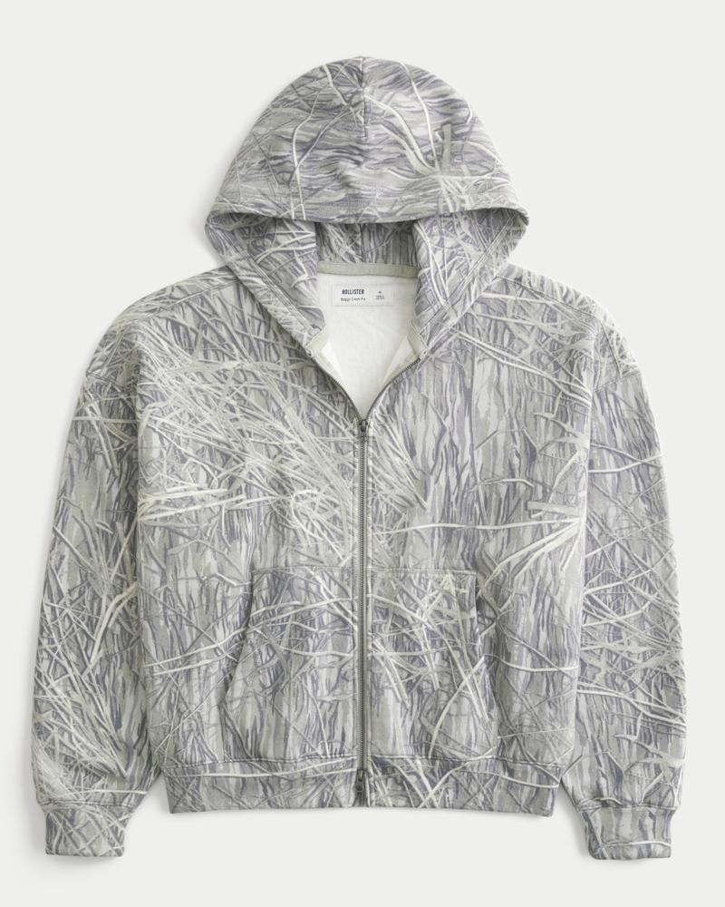 Baggy Cinch Zip-Up Hoodie Product Image