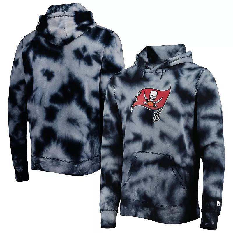 Men's New Era Black Tampa Bay Buccaneers Team Tie-Dye Pullover Hoodie, Size: 3XL Product Image
