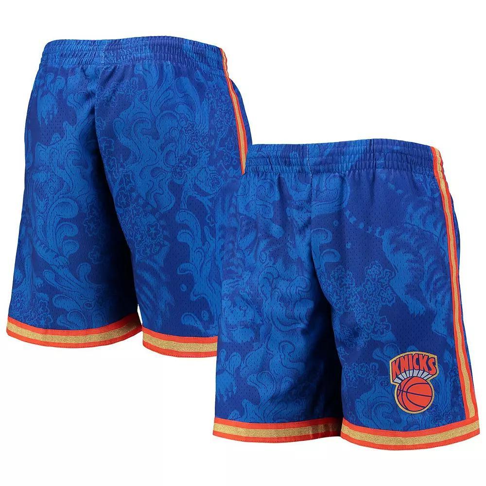 Men's Mitchell & Ness Blue New York Knicks Hardwood Classics Lunar New Year Swingman Shorts, Size: Large Product Image