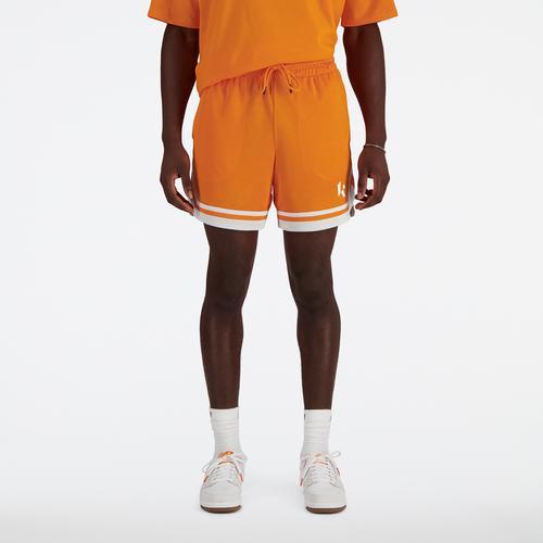 New Balance Mens New Balance X Klutch Mesh Shorts - Mens Orange/White Product Image