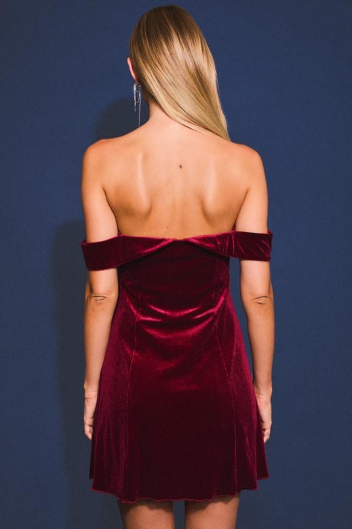 OTS Velvet Mini Dress Product Image
