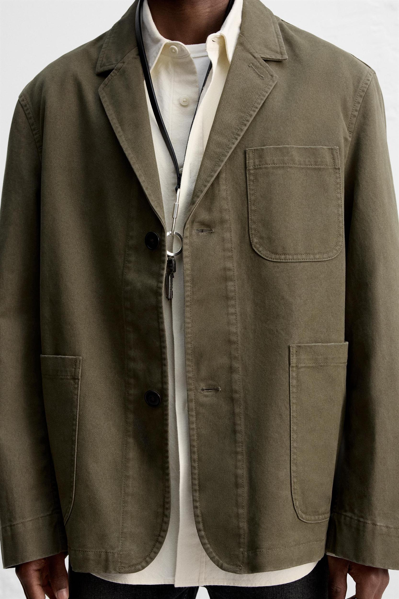 WASHED COTTON BLAZER Product Image
