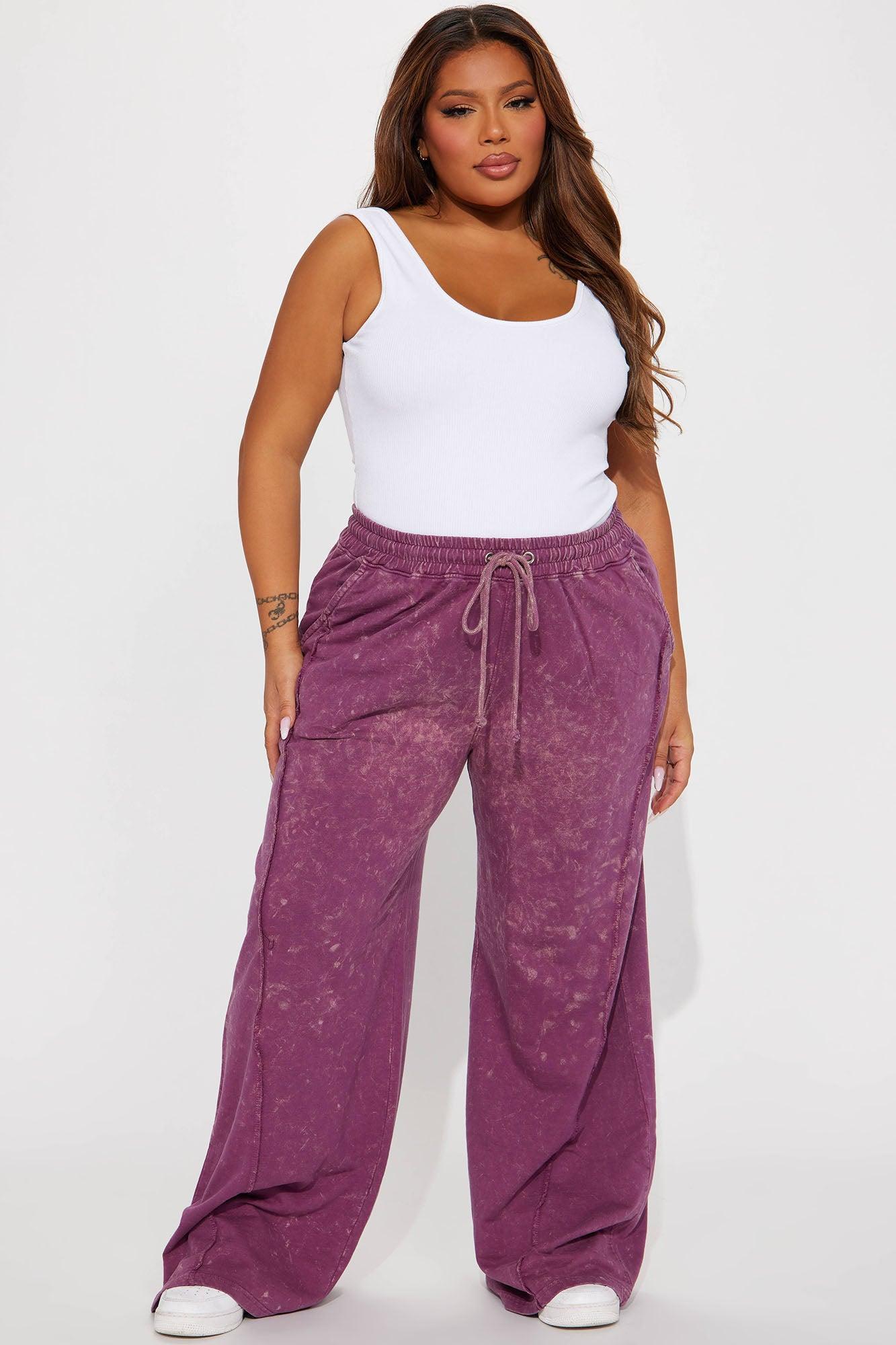 Chill Side Lounge Pant - Plum Product Image