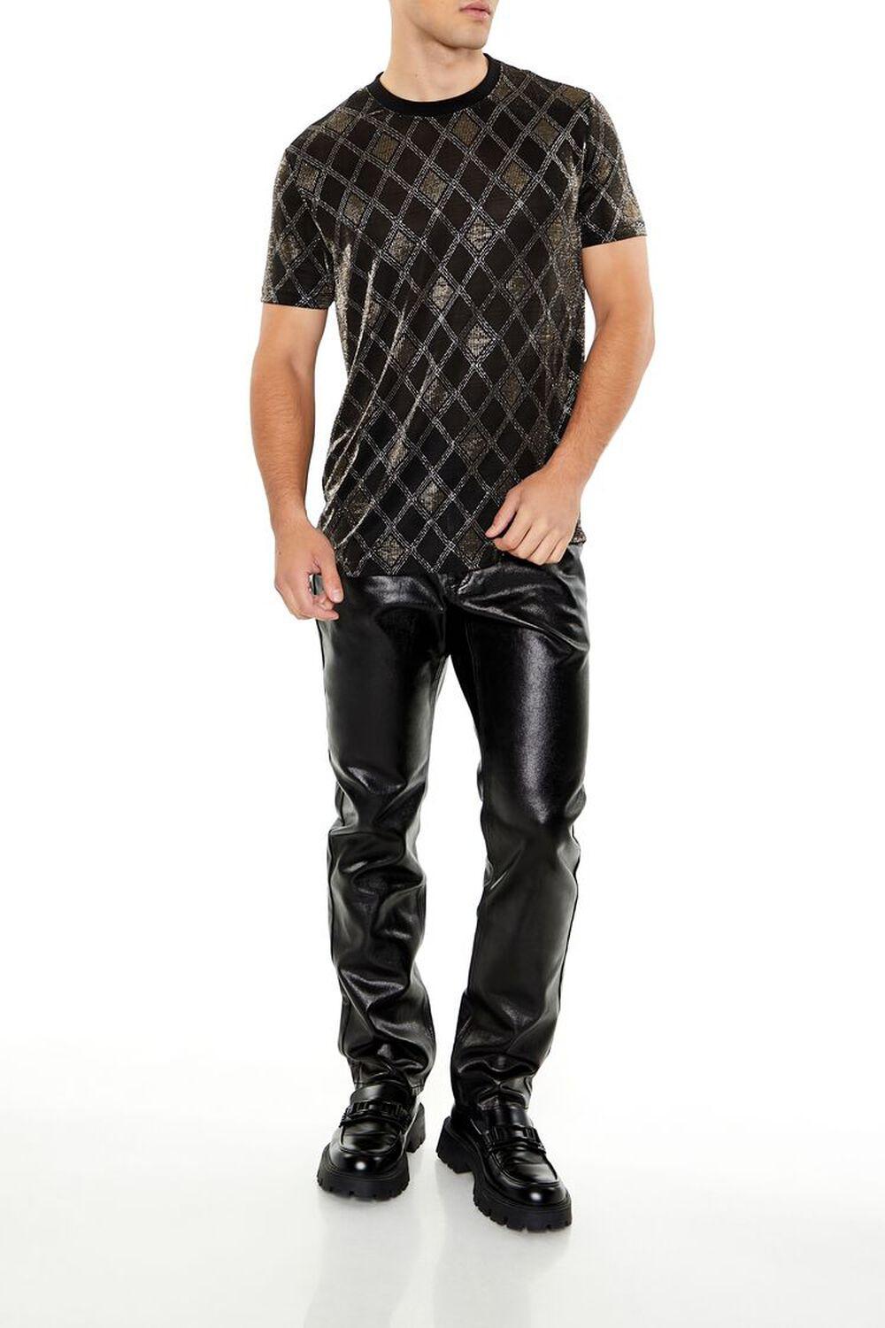 Metallic Lattice Crew Tee | Forever 21 Product Image
