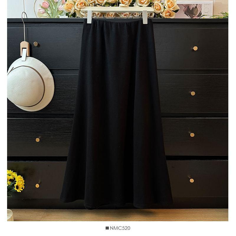 Soft High-Waist A-Line Skirt in 5 Colors Product Image