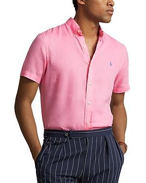 Mens Classic-Fit Short-Sleeve Linen Shirt Product Image