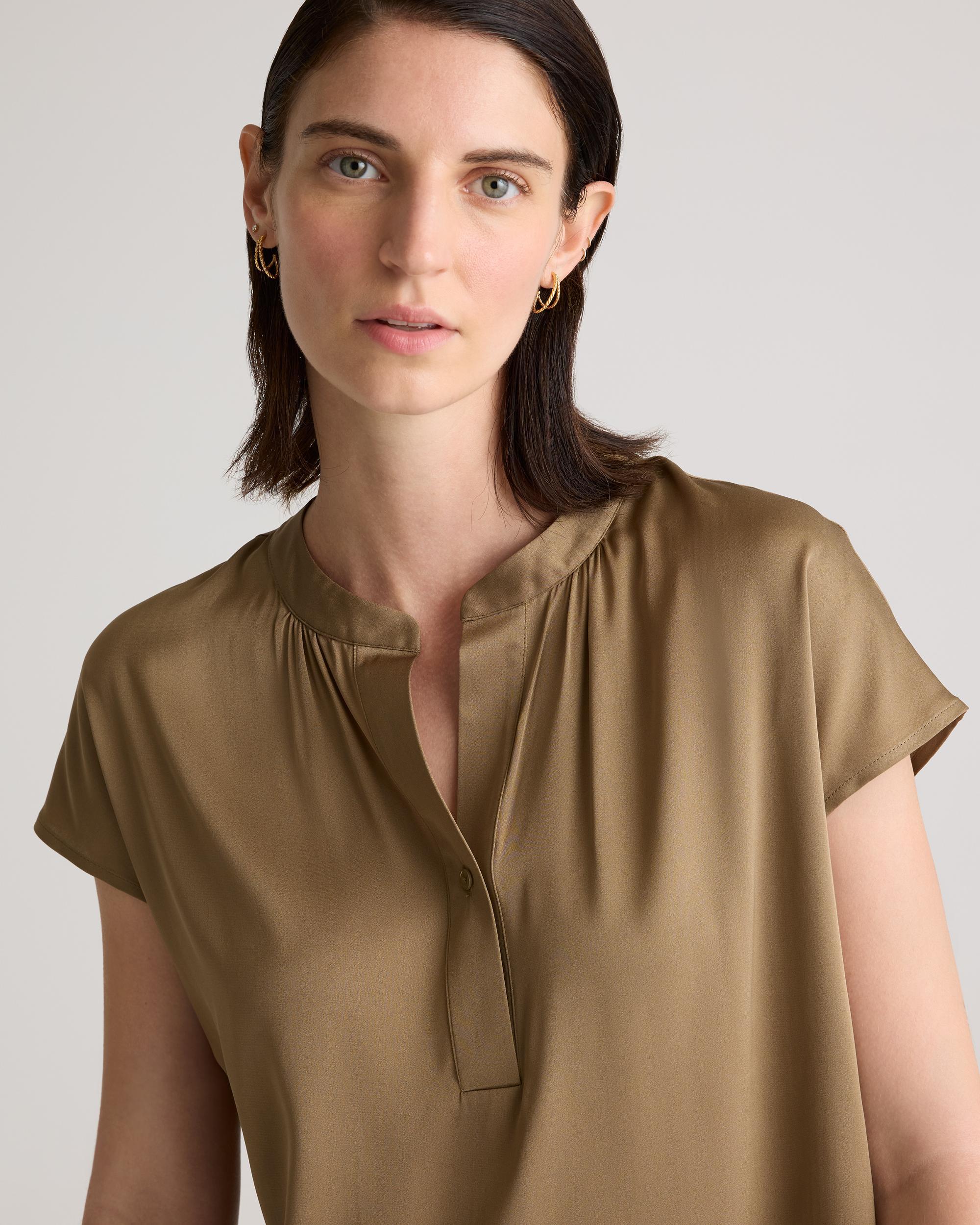 Quince | Women's Washable Stretch Silk Dolman Sleeve Blouse Size XS, Mulberry Silk Product Image