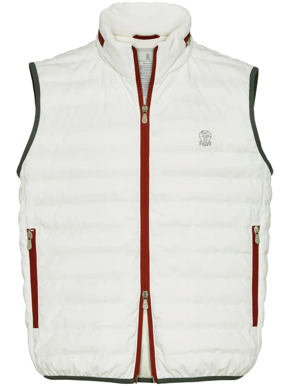 BRUNELLO CUCINELLI Down Vest In White Product Image