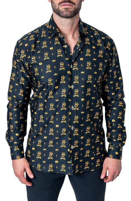 Mens Fibonacci KingSkull Sport Shirt Product Image