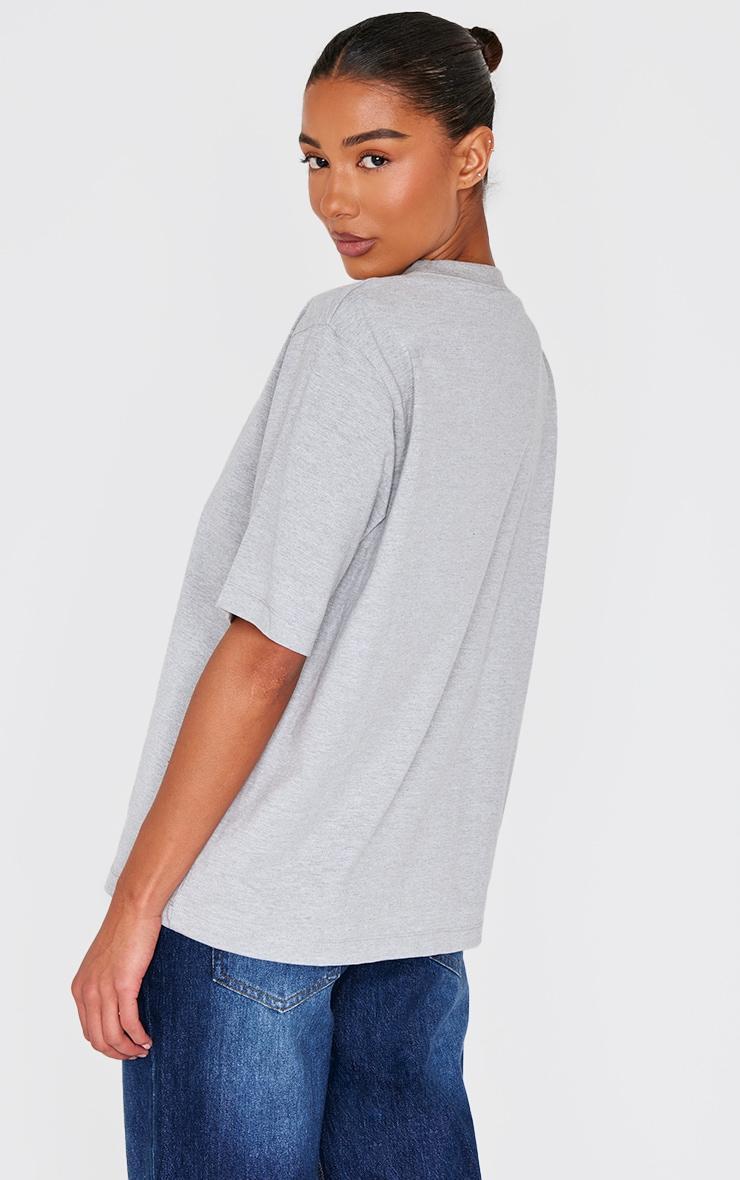 Grey Marl Oversized Premium Cotton T-shirt Product Image