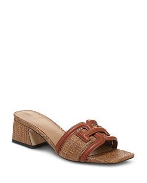 Sam Edelman Womens Waylon Square Toe Logo Block Heel Sandals Product Image