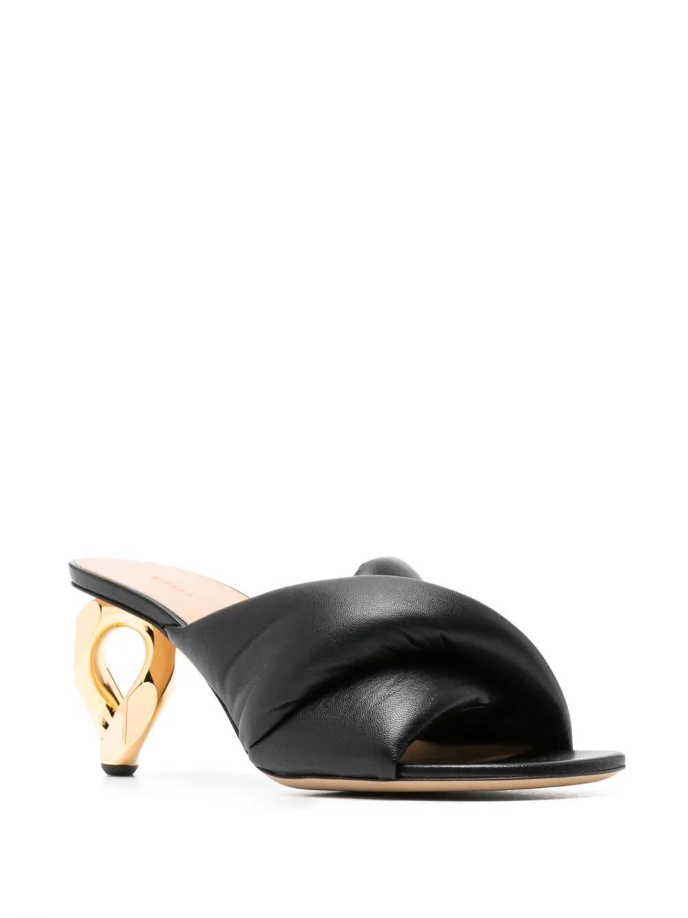 JW ANDERSON 80mm Chain Slip-on Sandals In Black Product Image